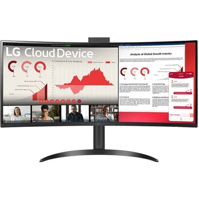 LG 34CR651N-6P CR651N Series 34" UWQHD Thin Client AIO Curved Pentium Monitor