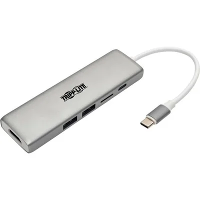 Tripp Lite U442-DOCK10-S laptop dock/port replicator USB 3.2 Gen 2 (3.1 Gen 2) Type-C Silver
