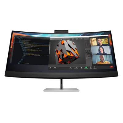 HP 740pm 40 Inch 5K2K Curved Webcam LED Monitor 5120x2160 UltraWide 21:9 Black Silver 8Y2R2AA#ABA