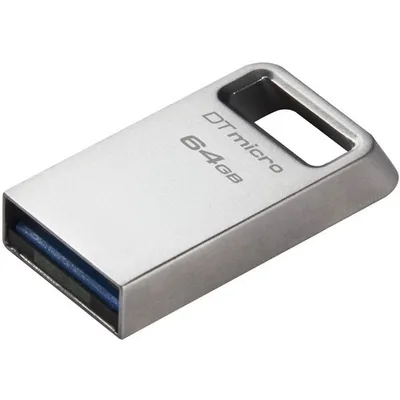 Kingston Technology DataTraveler Micro USB flash drive 64 GB USB Type-A 3.2 Gen 1 (3.1 Gen 1) Silver